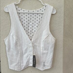 White V-Neck Women's Tank Top